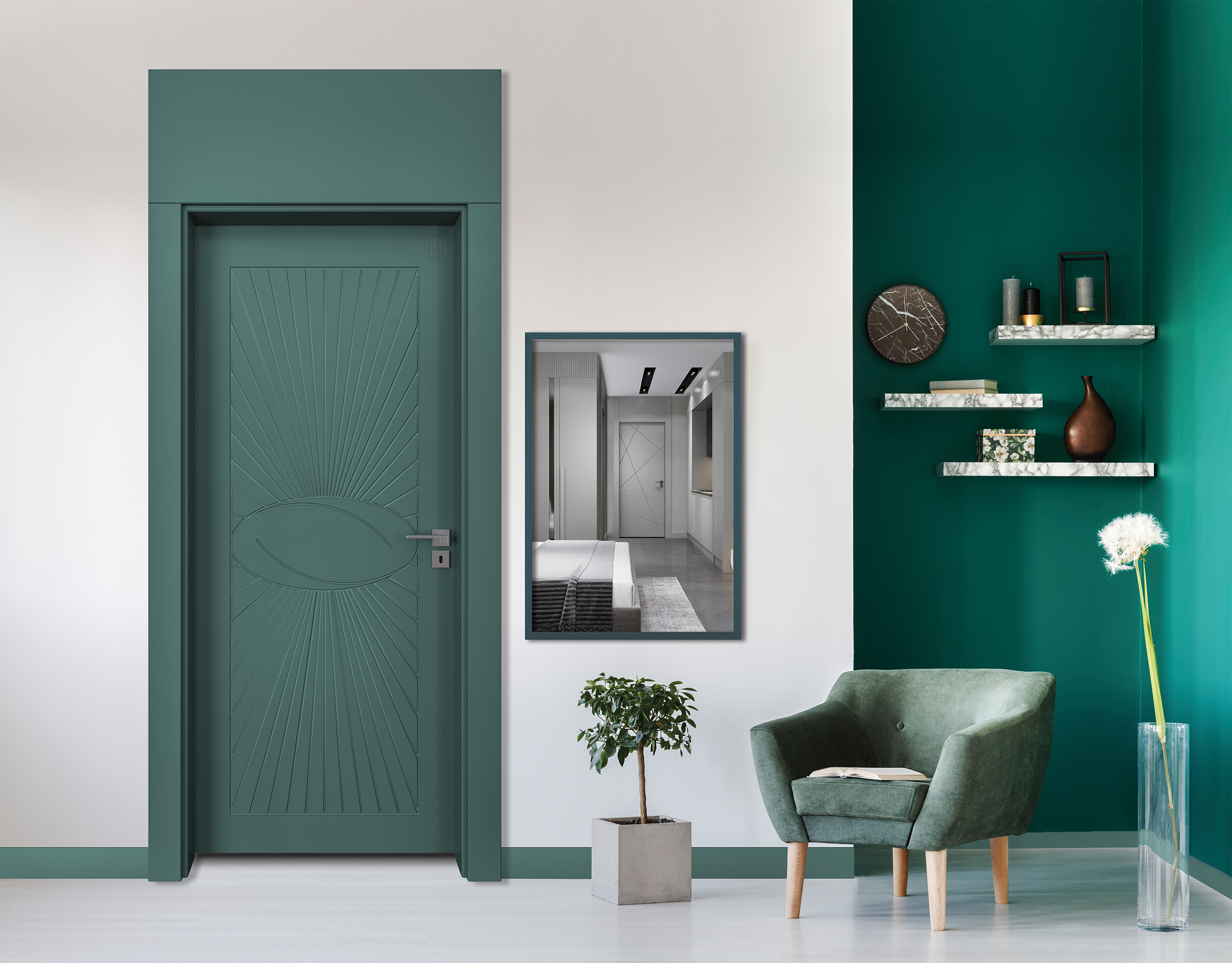 BY-4035 Porte intérieure laqué